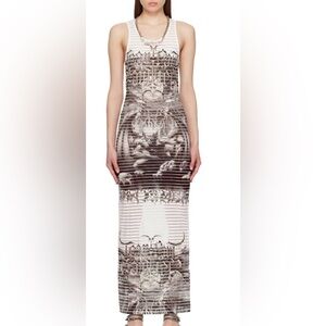Authentic Jean Paul Gaultier Graphic Racerback Maxi Dress